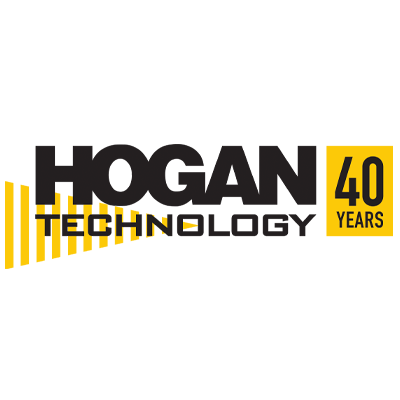 Hogan Technology logo celebrating 40 years of innovation and service.