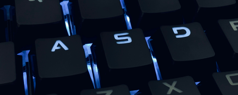 computer keyboard lit up